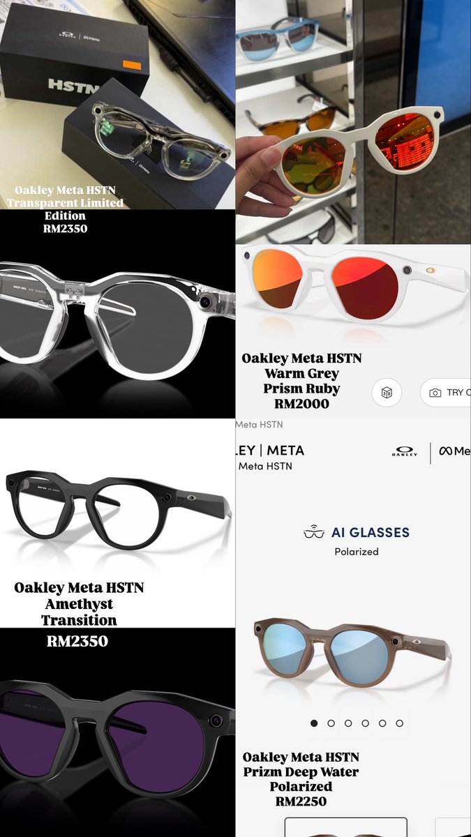 tengkunurlissa's tweet photo. hii friends, anyone’s interested in buying Meta Rayban &amp; Oakley? eta is on the 4th february. nak ambik terus after landed pun can. price lists for Meta Rayban Gen 2;

clear - RM1950
polarized - RM2050
transition - RM2250

dm or for fast response whatsapp me at +60142072114. https://t.co/CixS3qX9FO