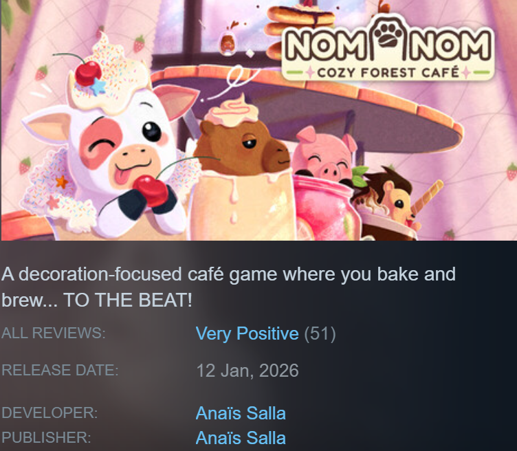 Anaïs ᐢ. .ᐢ 📢🌟 OUT NOW Nom Nom: Cozy Forest Café tweet media