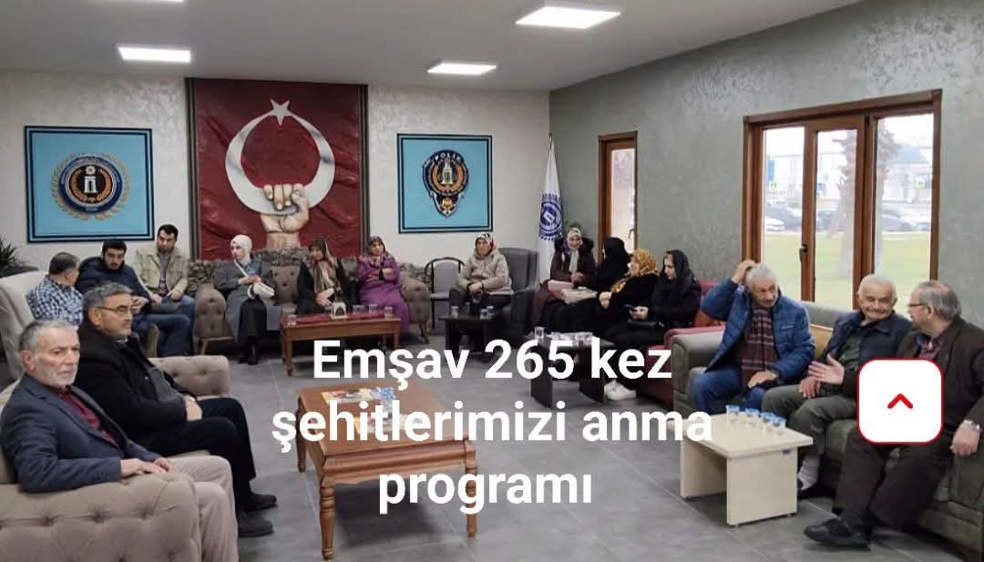 EMŞAV’dan 265. Anma Programı

Emniyet Teşkilatı Vazife Malulü ve Şehit Aileleri Vakfı (EMŞAV) Karadeniz Bölge Başkanlığı tarafından, her ayın son haftasında şehitler için düzenlenen anma programlarının 265’incisi gerçekleştirildi.

Samsun’un İlkadım ilçesinde bulunan vakıf