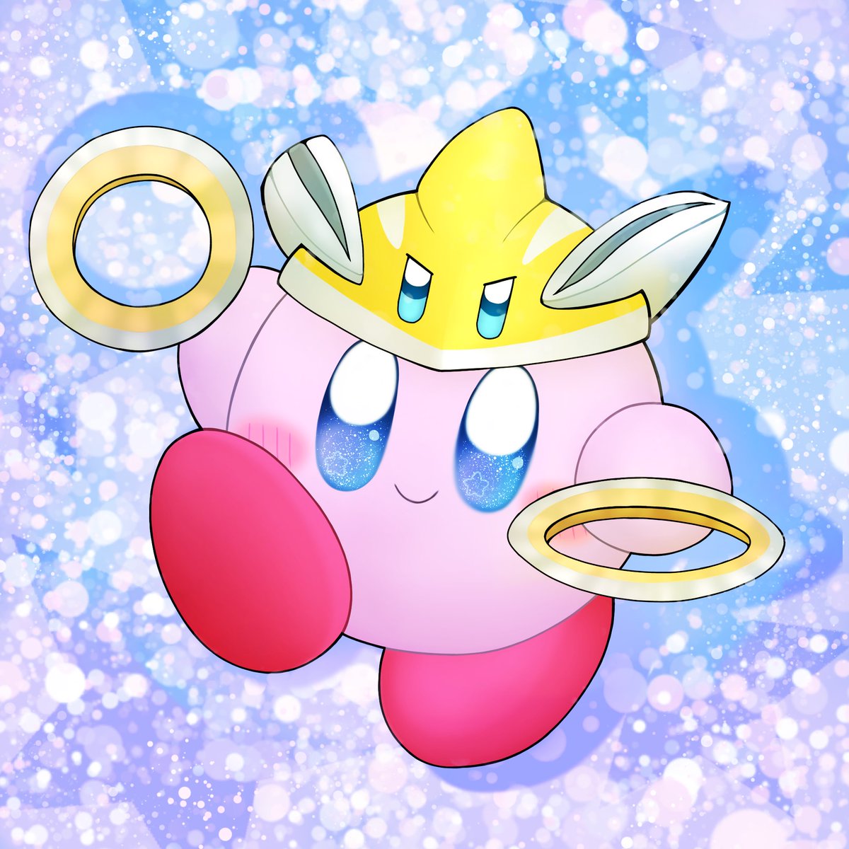 リハビリ＆今月ノルマ！
チャクラムカッターカービィちゃん！
#カービィイラスト