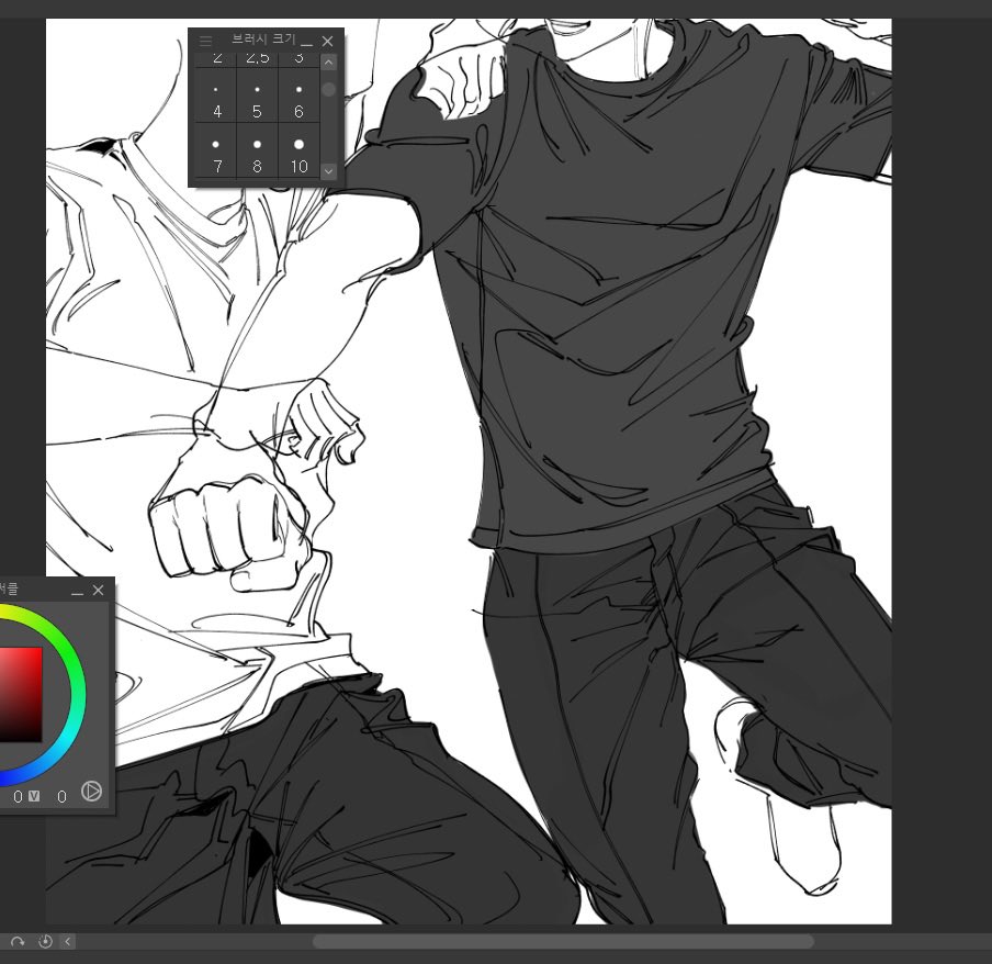 고유 훈련 그림 그리고 싶은데 생각보다 표정이 안 그려지네