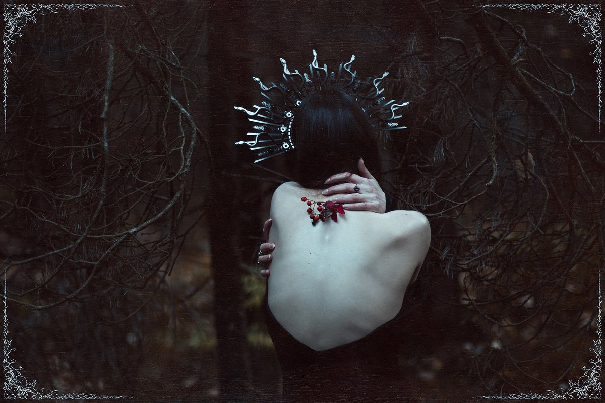 Autumn watched in silence as she returned to its heart, carrying a drops of blood between her fingers...

Self-Portrait, 2025.