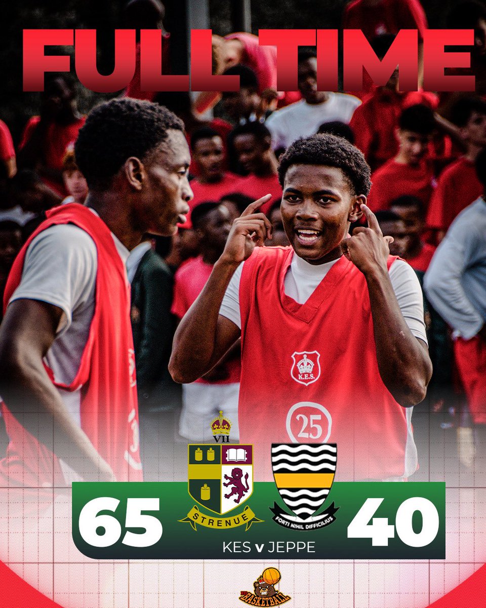 KingEdVIISchool's tweet photo. What a derby day and waht an atmosphere.
KES dominated beating Jeppe 65–40 in a thrilling Derby clash.
Thank you to Jeppe High School for Boys for a fantastic Derby, and a massive shout-out to all our supporters who turned out in force to cheer the boys on.
#redhoops https://t.co/fh86iJ2Kaa