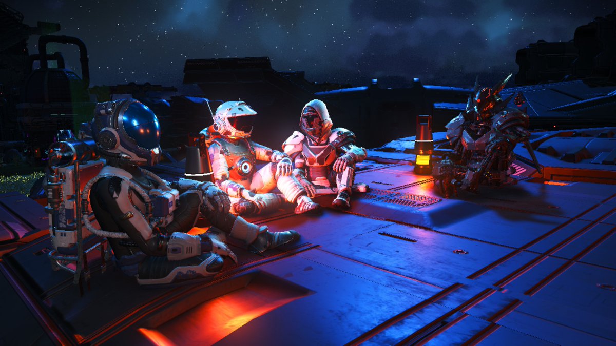 Akoumi_Lya's tweet image. 配信終了しました！
試作の「アングルド・デッキ空母」はとりあえず完成
もうちょっとクオリティを上げたいけど
複雑度の上限に来たのでいったん保留にします！
２枚目は人が集まってくれたので記念撮影✨
ありがとうございました👍
#NoMansSky
#ノーマンズスカイ