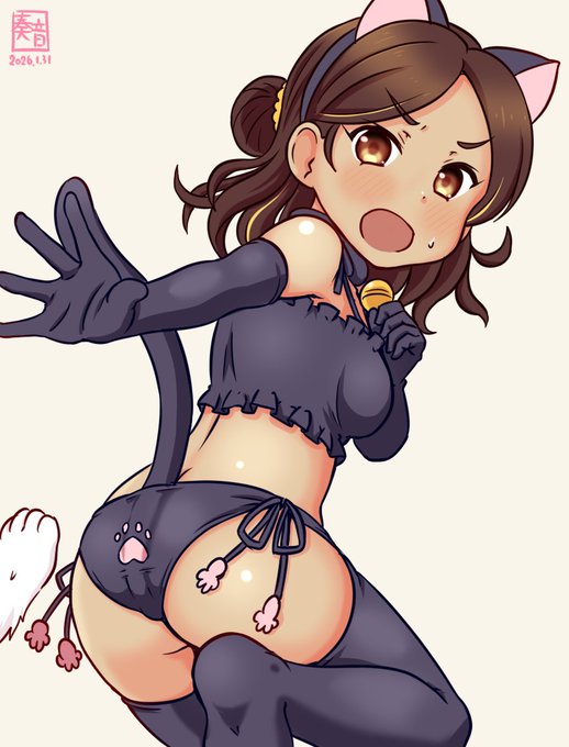 「な、何!? 無礼者!! え。なんだ、猫でしたか…」 #艦これ版真剣お絵描き60分一本勝負_20260131 #トンブリ