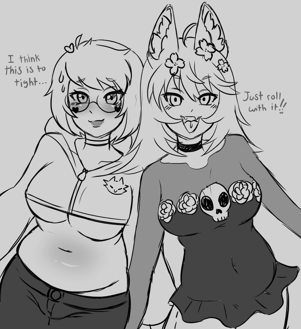 "Uhhhh girly I don't think these clothes fit me.. >x<"

OUTFIT SWAP! ❤️🦇🦊❤️

Soooo me and <a href="/LittleFoxyMayVT/">May 🦊🌸 『VFree』</a> swapped fits!
and honestly.. I'm kinda cold-

#foxyfanwork #SmittenArts #Vtuber #outfitswap