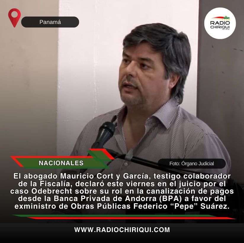 #Nacionales El abogado Mauricio Cort y García, testigo colaborador de la Fiscalía, declaró este viernes en el juicio por el caso Odebrecht sobre su rol en la canalización de pagos desde la Banca Privada de Andorra (BPA) a favor del exministro de Obras Públicas Federico “Pepe”
