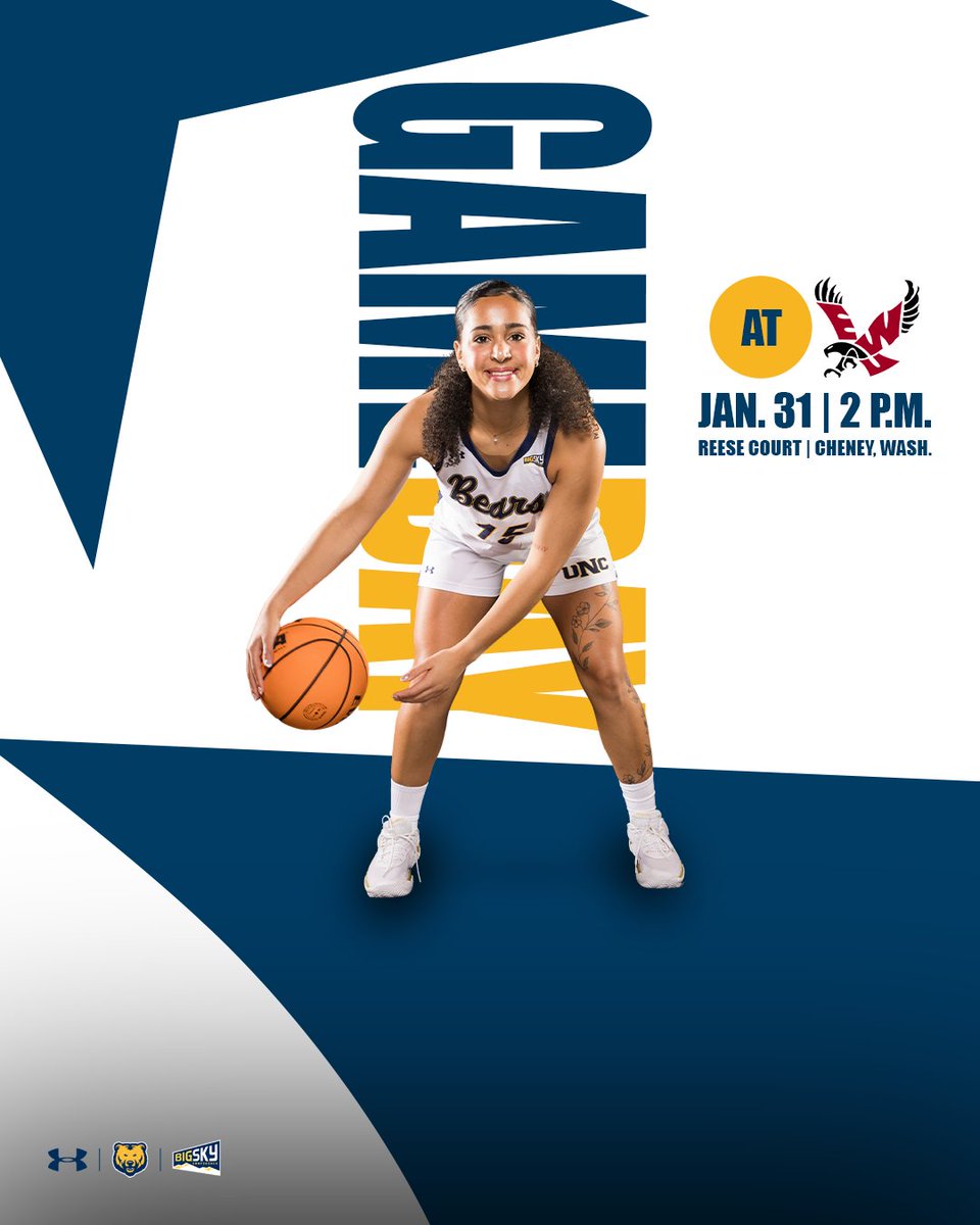 Back on the road to take on the Eagles in Cheney 😤

🆚 Eastern Washington
📍 Cheney, Wash.
⏱️ 2 p.m. MT
🏟️ Reese Court
📺 bit.ly/4qK2Fhv
📊 bit.ly/49OittA

#BearCountry