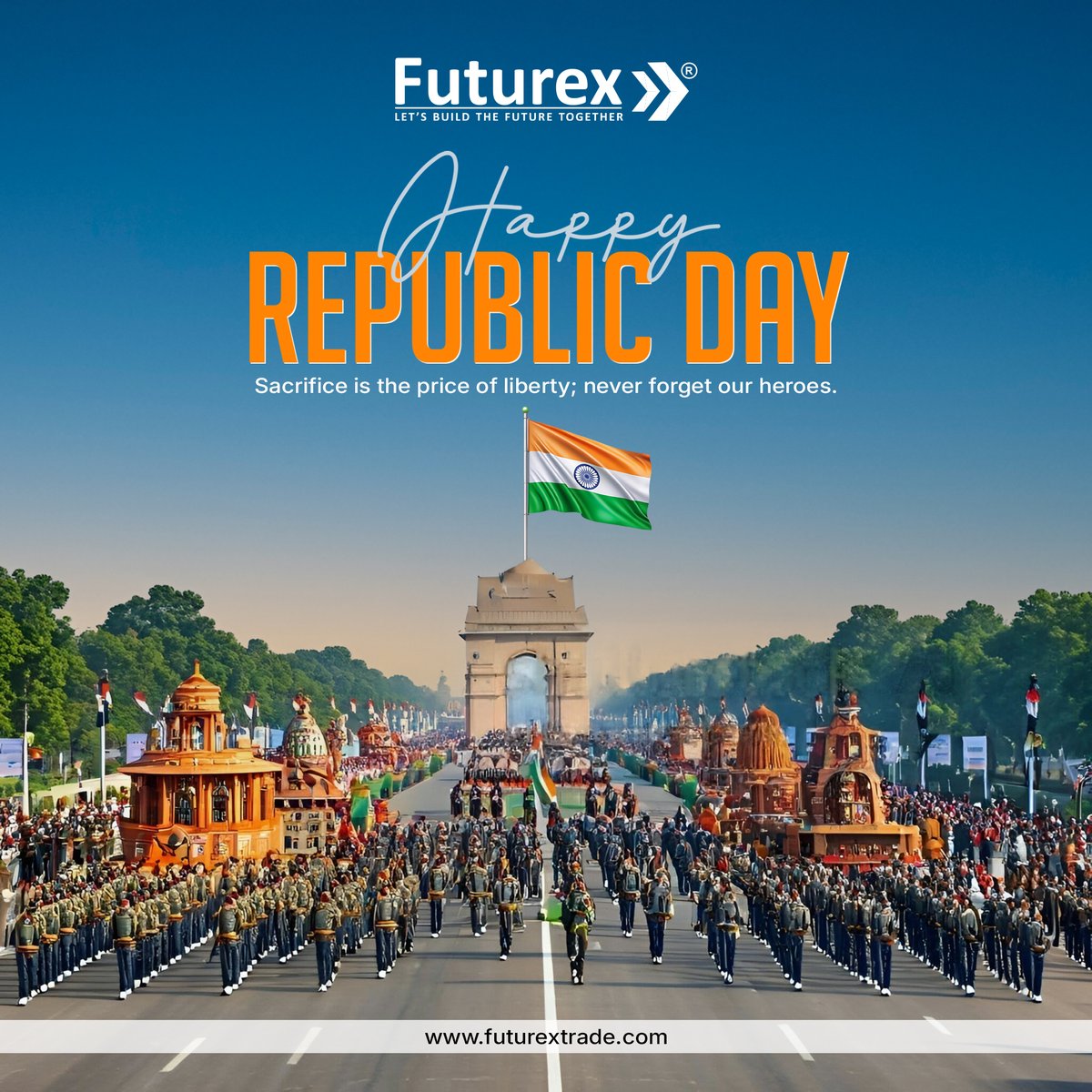 On this Republic Day, we honor the spirit of freedom, unity, and the sacrifices of our heroes who shaped our nation.

May we continue to build a future driven by integrity, innovation, and national pride.

Happy Republic Day!

#RepublicDay #ProudToBeIndian #SalutingOurHeroes