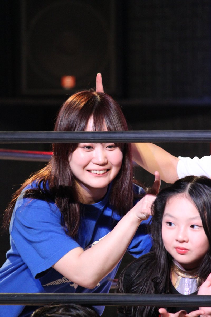 1/24　道場マッチ
ませちゃんにやってる事がミクさんもやられてる😂　
本当にミクさん可愛い過ぎる💞　
#叶ミク 選手
#iceribbon　 #t_hearts