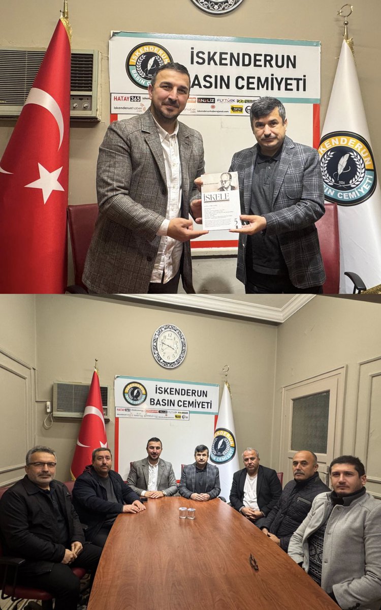 İskenderun MEB Müdürü Ali Haytaz ve Şube Müdürleri olarak İskenderun Basın Cemiyeti’mize nezaket ziyaretinde bulundular.
Başta kıymetli İlçe Müdürü Ali Haytaz beye, beraberinde gelen MEB İskenderun İlçe Şube Müdür ve idaresine Cemil Meriç kitabı hediyesinden ötürü teşekkür ederim