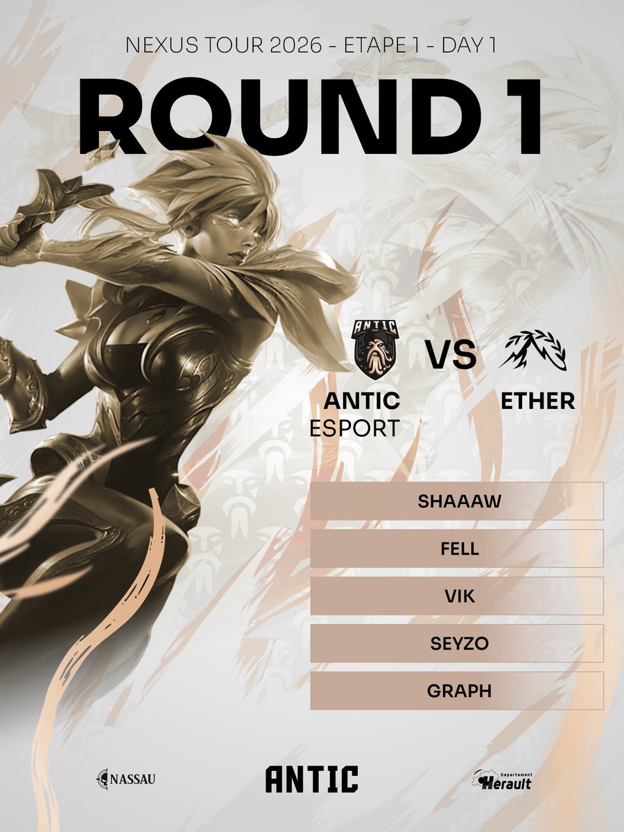 👑NEXUS TOUR - DAY 1

Nos nouveaux cracks sont en pleine forme pour ce premier jour du NEXUS TOUR 2026 ! 🔥

Nous sommes seed #4 aujourd'hui et rentrons dans la faille face à "ETHER " 🏴‍☠️

Nos pirates seront à suivre sur notre chaîne twitch avec Tuco &amp; <a href="/SiropCerise/">SiropCerise</a> au cast.