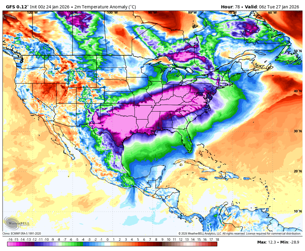 AtmosLabX's tweet image. Arktik Blast !

Kutup patlaması sonucu şiddetli soğuk hava dalgası Kanada üzerinden Amerika Birleşik Devletlerine ilerliyor.Pazar günü Meksika Körfezi kıyılarımda yağmur ,iç kesimleri ve orta eyaletlerde sulu kar,donan yağmur,kar yağışları görülerek kış fırtınası bekleniyor.Salı…