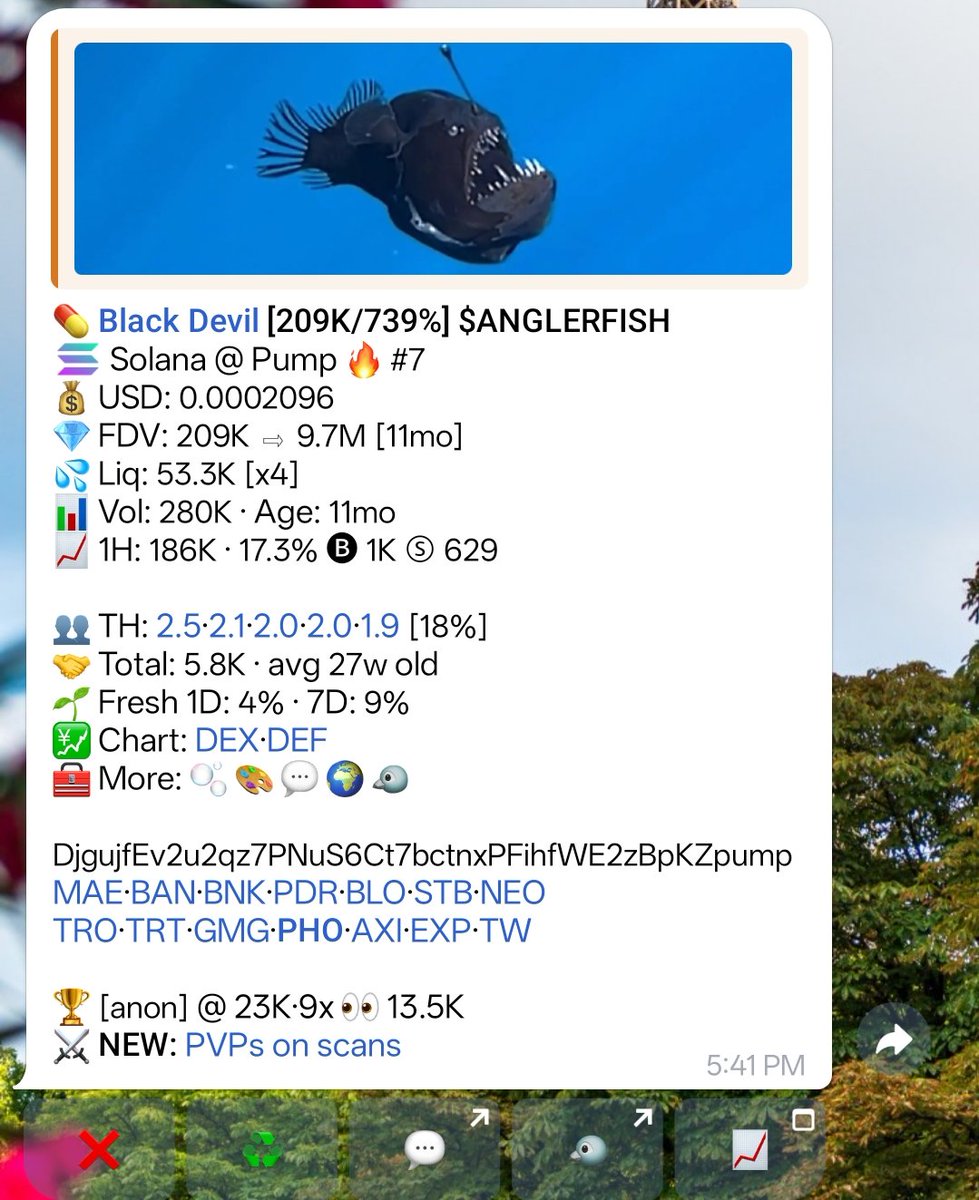 OG $ANGLERFISH is moving 👁️
