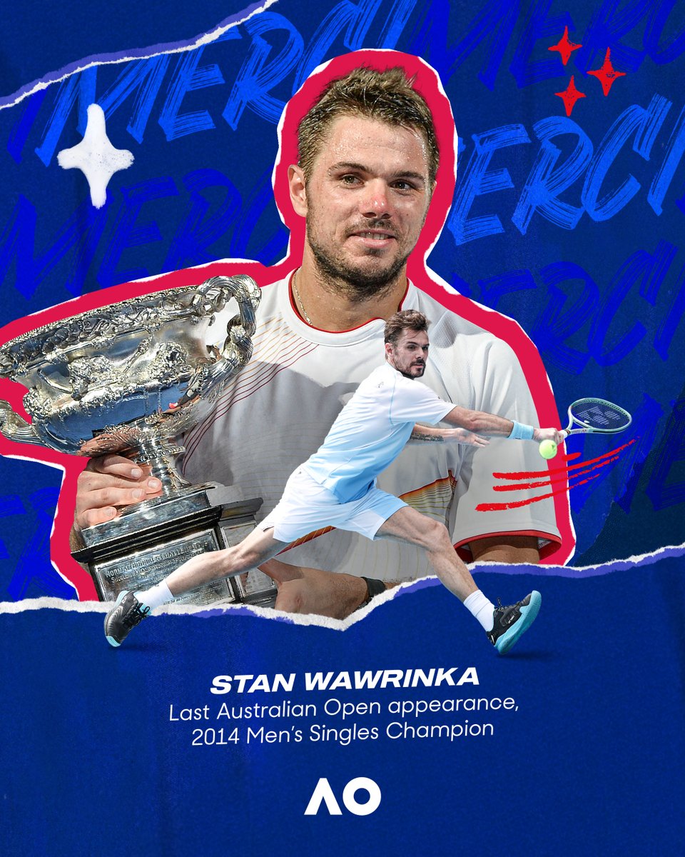 AustralianOpen's tweet photo. Redefining 'never over till it's over' and a crowd favourite at Melbourne Park, for life - your backhand, presence, and energy will be missed here, @stanwawrinka 💙 https://t.co/K3NOvO0sWo