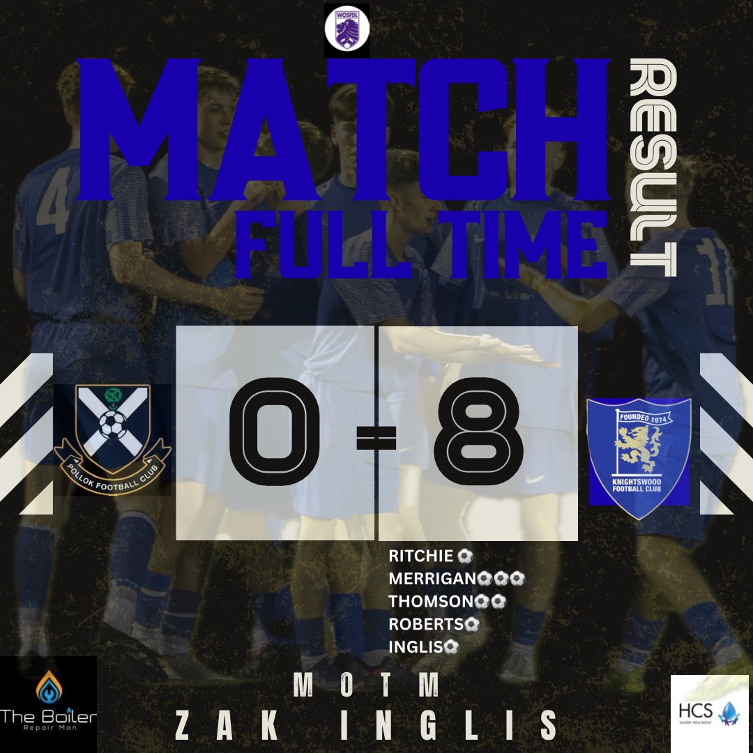 Knightswood FC u20s WoSFDL tweet media