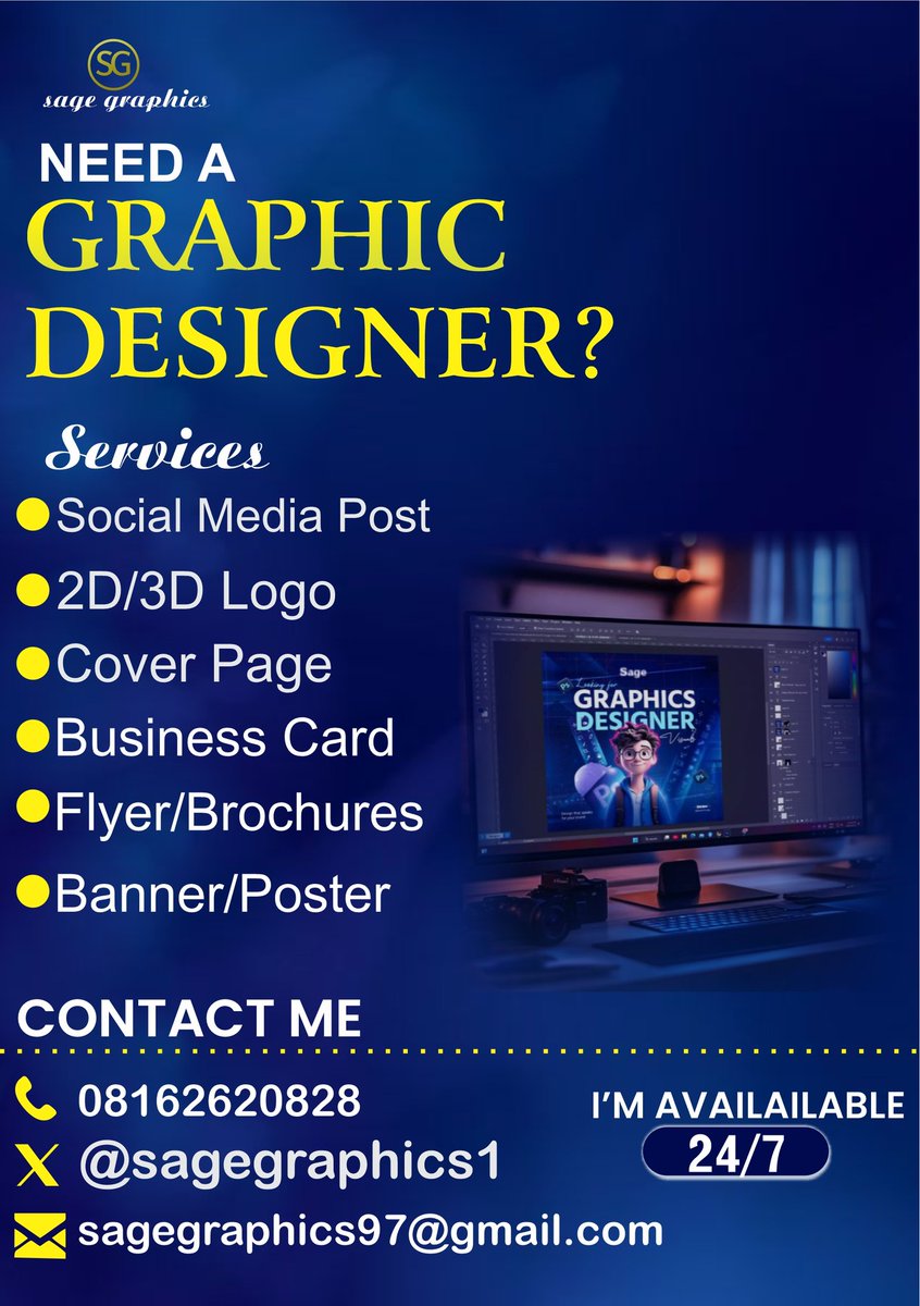 sagegraphics1's tweet photo. Ready to stand out?
Let’s create powerful visuals that speak for your brand.
👇 Click below to get started!https://t.co/svNcug4pmy https://t.co/7VbmEEf9aV