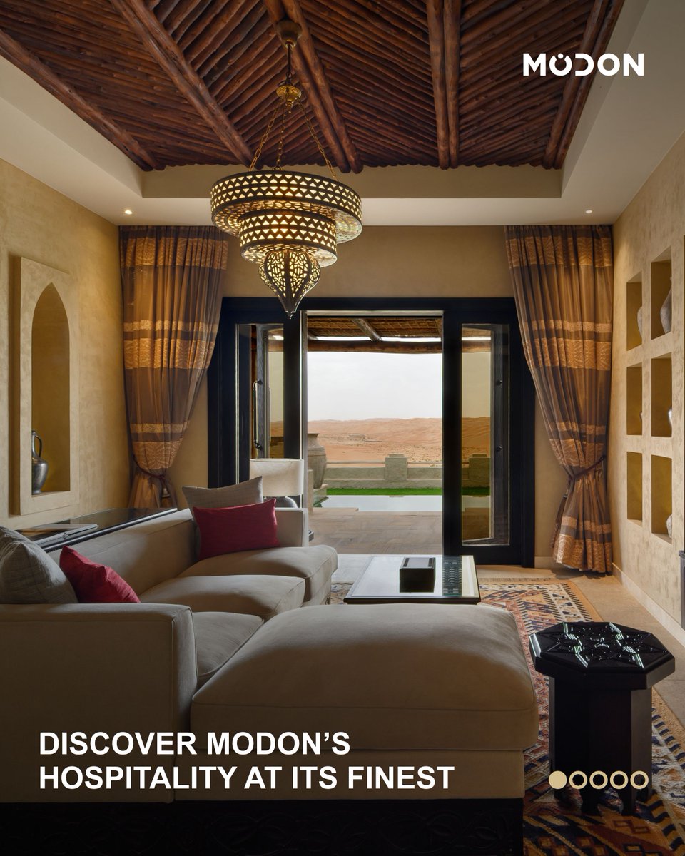 modonholding's tweet image. Exceptional stays begin with spaces designed to impress. From desert serenity to island escapes or Nordic minimalism, Modon Hospitality curates places where people come to make memories for every one of life's special moments.
#ModonHolding #Modon #BringingHospitalityToLife
