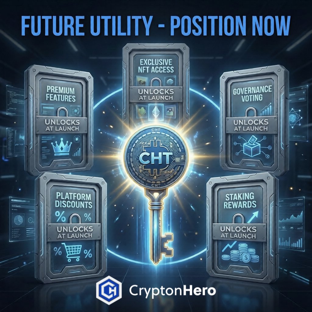 crypton_hero's tweet photo. What CHT will unlock when marketplace launches:
🔓 Marketplace access
🔓 Service discounts
🔓 Founder's Club entry
🔓 Premium placement
🔓 Marketing opportunities
Get positioned now: https://t.co/gosMmyedff
#CHT #FutureUtility #EarlyPosition #CryptonHero https://t.co/wSZdFgkRiB