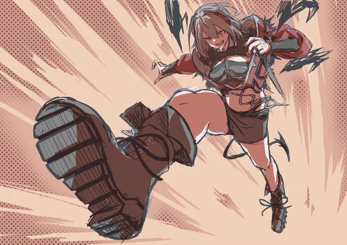 結局全身描きたくなった途中経過! #WIP #アークナイツ #明日方舟 #ウィシャデル