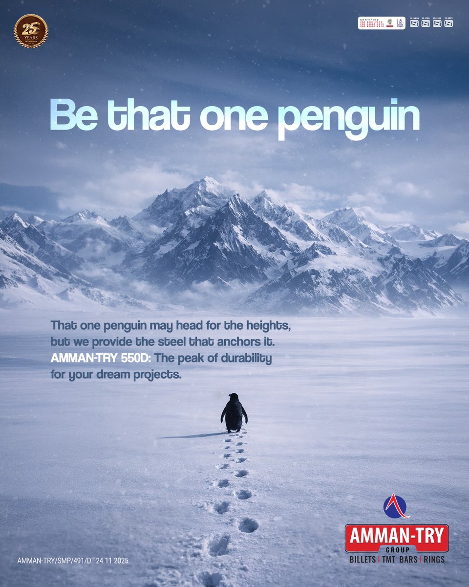 ammantry_tmt's tweet image. Be bold enough to stand apart.

While others follow, be the one who dares higher—with steel that never backs down.
AMMAN-TRY 550D – Strength that anchors your ambition.

#AMMANTRY #TrustedSteel #QualityThatLasts #BeThatOne #StandApart #LeadTheWay #RiseAbove #DreamBigger