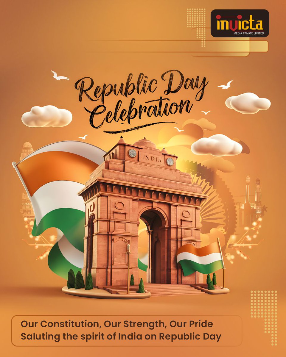 InvictaMedia's tweet photo. Every message carries responsibility. Every idea has the power to influence.

On Republic Day, we renew our commitment to meaningful, responsible communication.

Happy Republic Day🇮🇳 https://t.co/7ta02ITPxx