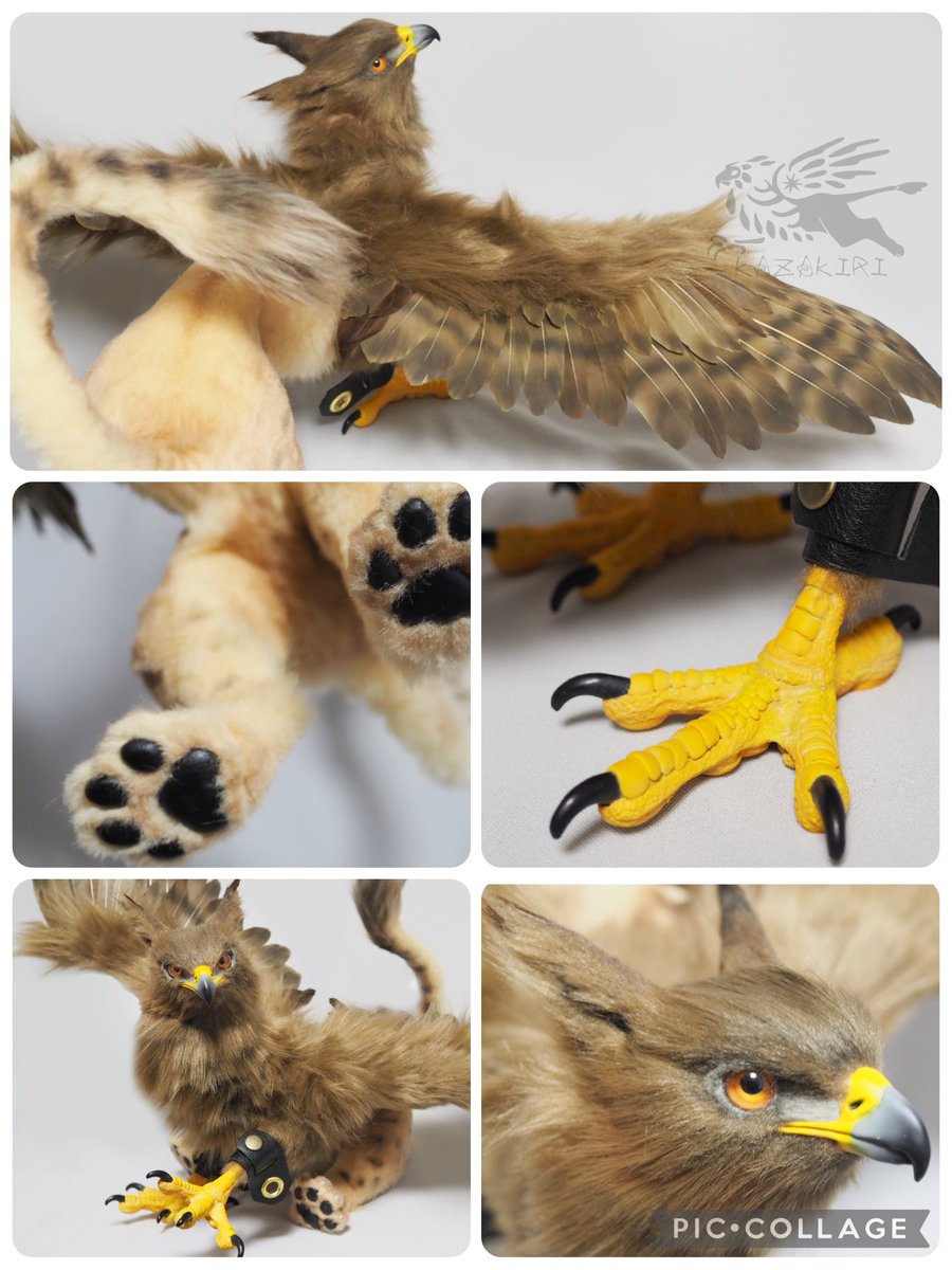 イヌワシモチーフの「ゴールデングリフォン」が誕生しました。
今回はイヌワシの力強さやキリッとした表情などを意識して作り込みました。

遅ればせながら本年もよろしくお願いいたします！
これからも制作を続けていきますので、見ていただけますと嬉しいです🧵🪡🪶