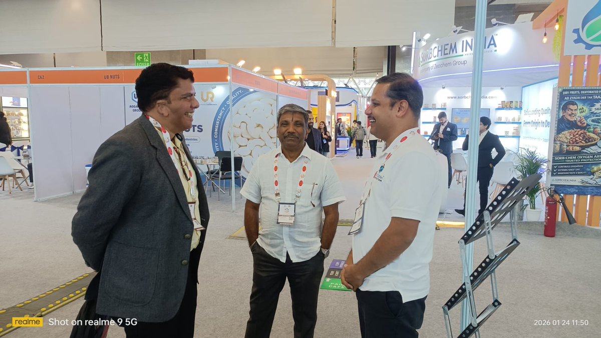 nanoPixISS's tweet photo. What a start to the mega #MEWAIndia2026!
The last few hours sparked insightful conversations, piqued interest, and led to interactions with key industry players across the #dryfruits and #nuts industry. Grateful for everyone who stopped by to engage with us. https://t.co/LRbzIRqdwA