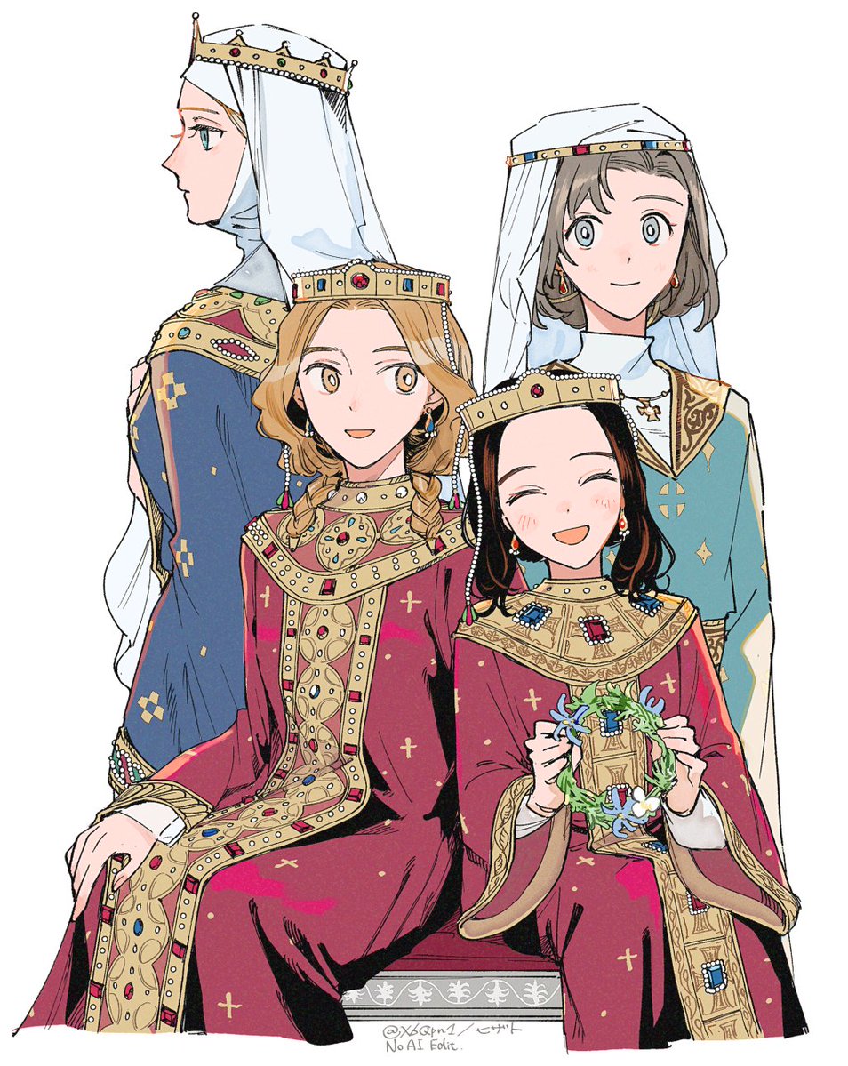 X6Qpn1's tweet image. 歴史創作 1250sラスカリス宮廷女性