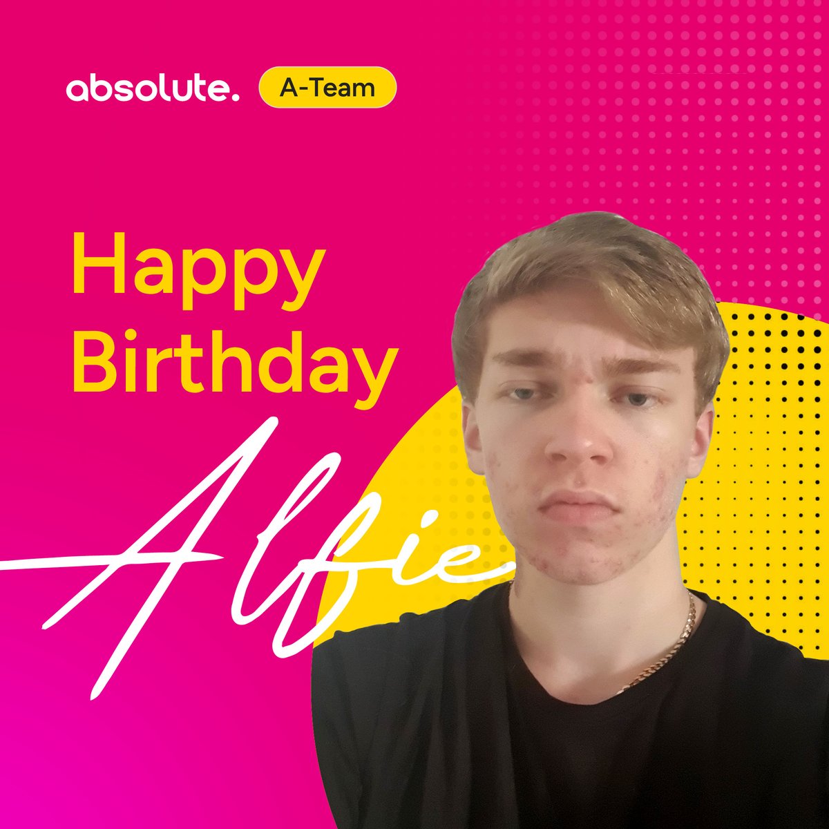 Happy birthday to our Outreach Executive Alfie! 🥳, have a wonderful day 🎂

#ATeam #StaffBirthday #DigitalMarketing #TeamUpdates #SEOAgency