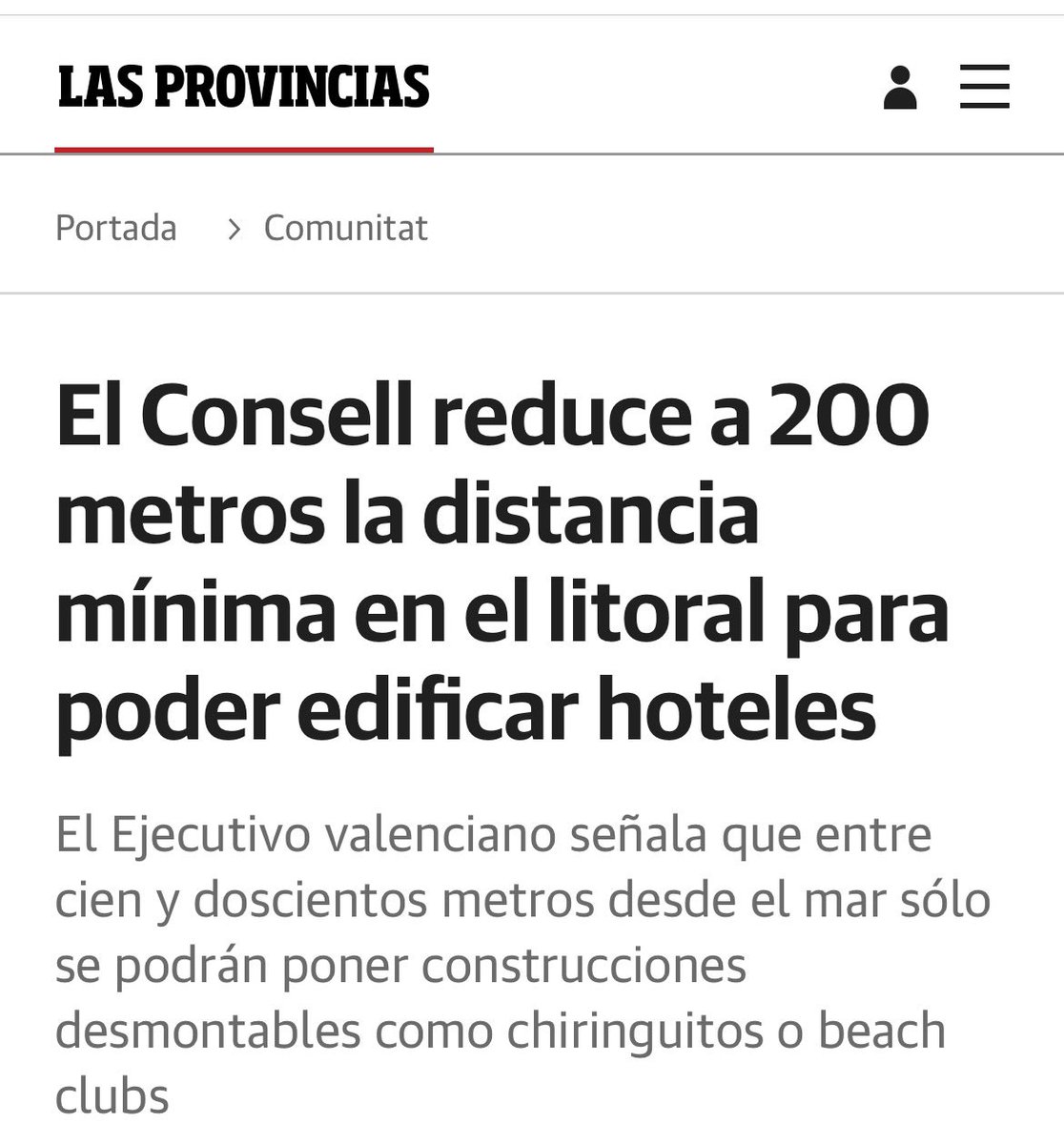 "sino muchas playas de la Comunitat y vea lo que está pasando".