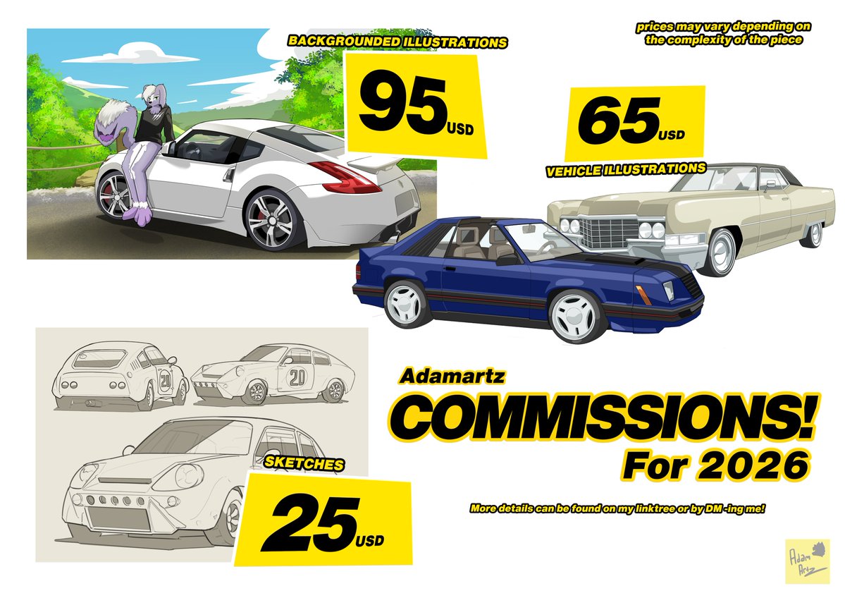 adamartz_'s tweet image. NEW SHEET FOR 2026!

Retweets are absolutely appreciated🙏

#Commission #ArtCommission