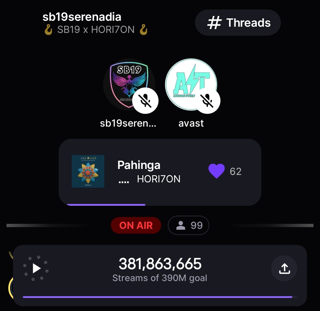 #SB19 x #HORI7ON Collab Party D1 is now on air at <a href="/sb19serenadia/">SB19Serenadia</a> station.

Join us here: share.stationhead.com/hc0a31b53r78