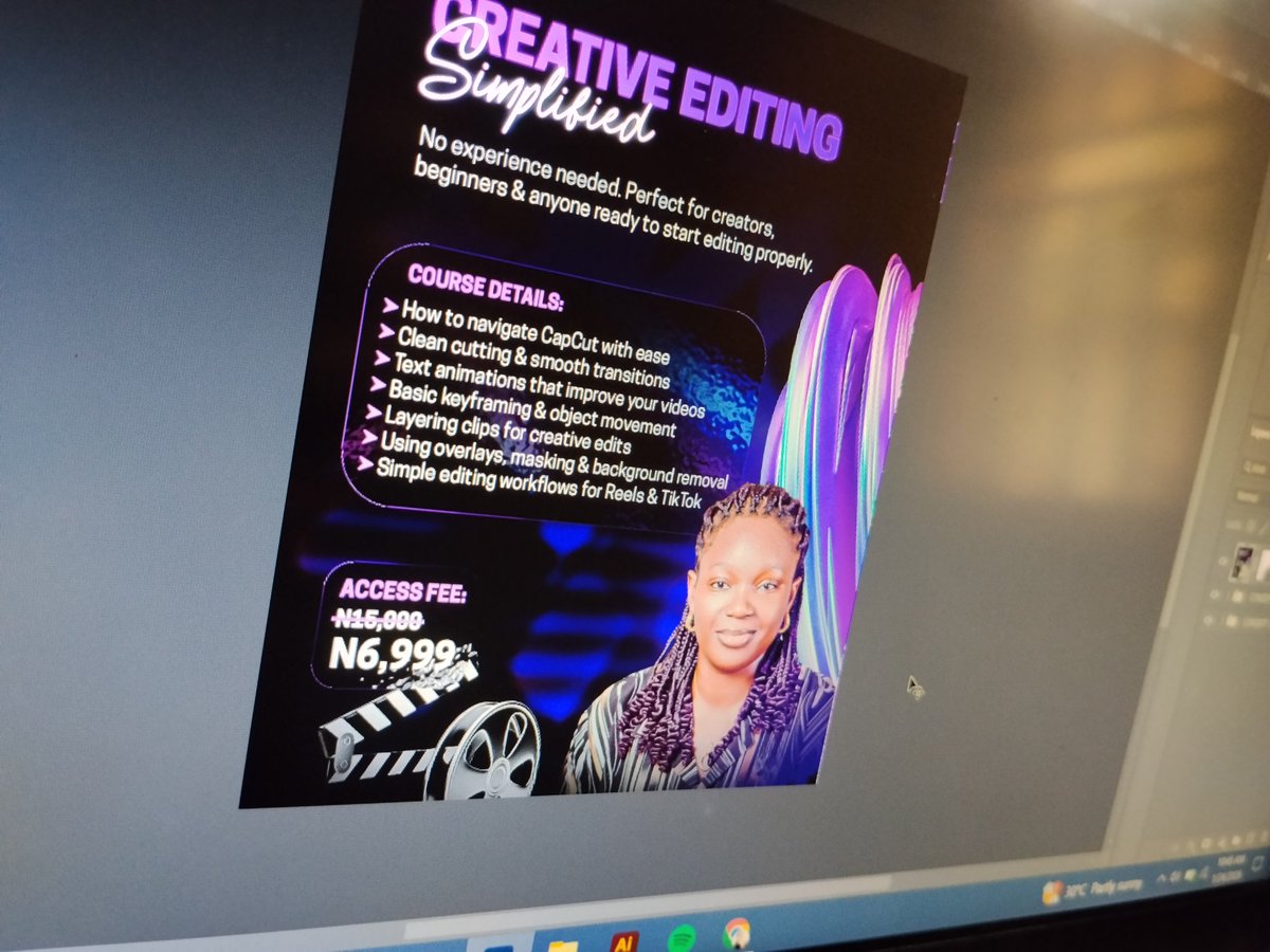 Your content is top-tier, but does your graphic design reflect that? 🤨
Latest work for a client’s upcoming masterclass. 🎬 

I specialize in creating high-conversion marketing assets for brands who are ready to communicate with clarity.

Got a design project?
Send me a DM.🎉