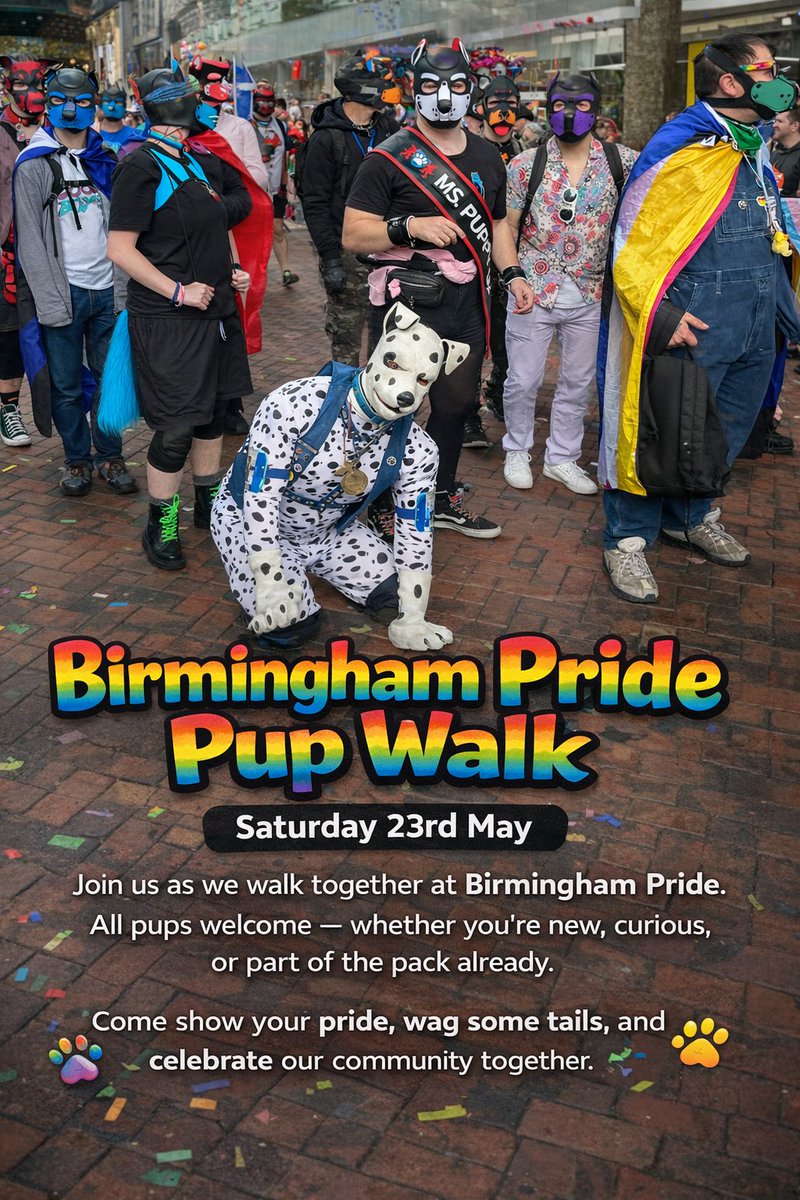 MidPups's tweet image. Birmingham pride is not that far around the corner. If you looking to celebrate your puppy side with pride! Please sign up here: grasshoppersignup.com/s/eaj6os