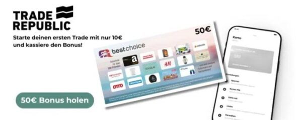 MonsterDealz's tweet photo. 🔥 Trade Republic Deal: 10€ investieren, 50€ BestChoice sichern! 🚀 Neukunden & Kinder-Depots — erster Trade ab 10€; Gutschein nach 6–8 Wochen. Jetzt starten: https://t.co/2FxDXgYQaX #TradeRepublic #BonusDeal #Sparen #Investieren https://t.co/VJgIkwhcbj