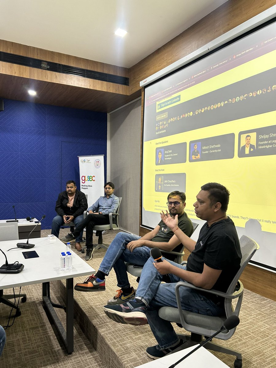 sumitkasardekar's tweet photo. A thoughtful Friday at a Consumer &amp; D2C Brands meetup by @eChaiVentures, @jatin10 x @GUSECIndia 

Good conversations, thoughtful panel discussions, and a room full of people actually building.

 #D2CBrands #StartupMeetup #FounderCommunity #BuildingInPublic #echai https://t.co/uvxCtdFn7M