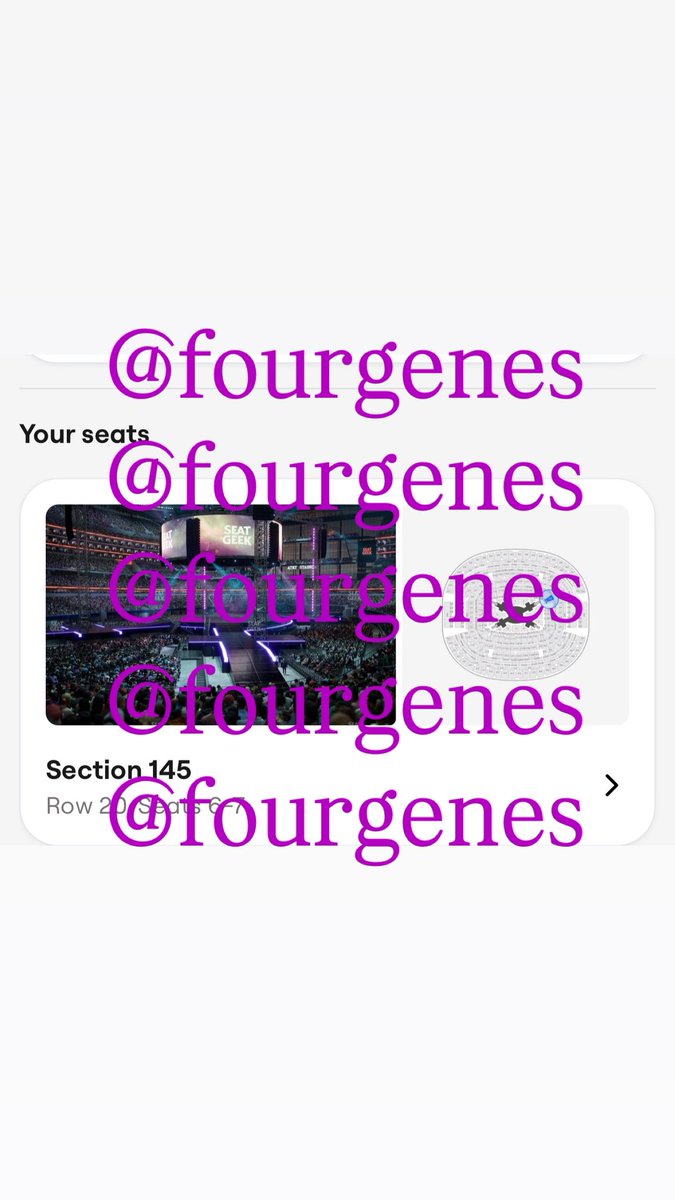 fourgenes's tweet photo. [WTS] (2) BTS ARIRANG 100s sect TICKETS IN ARLINGTON D1 8/15 AT&amp;T
Section 145, Row 20. TWO tickets. 

Selling at ORIG price/ FV of $836.04 for both. 
 
Zelle pref, but Paypal G&amp;S works as well, you cover fees! 

@875tickets #875ticketsale 
 DM if interested! 💜 https://t.co/y8Ke7fA0aT