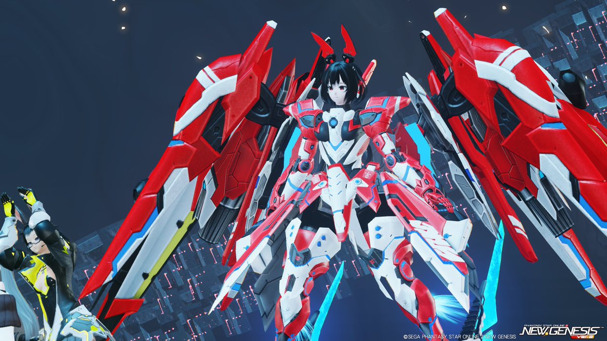 nkoyomina's tweet photo. #放課後の集会所 #PSO2NGS_SS 貼り忘れ。SSがたまってきたので整理せねば。
黒・白・黄・赤、我らカラフル！戦闘服っぽいコーデも作ってみたいものですね。
ご参加ありがとうございました。 https://t.co/45IfKWsfkC