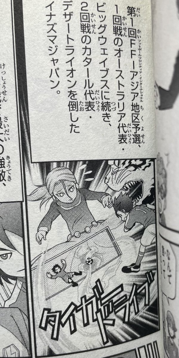 久しぶりにイナスペ見たらデザートライオン戦がキャプテン不在の1コマで終わってて草原どころか砂漠 