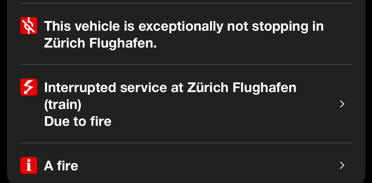 I literally love Switzerland’s trains.

There was a fire on a station that the train was supposed to go through and they stopped the train, re connected the rails to another way and we still got on time.