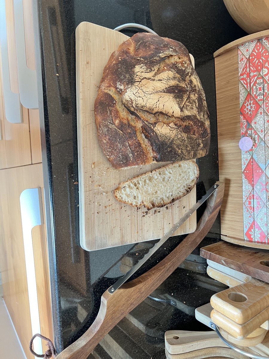 When you make the mistake of cutting a small slice to try... #sourdough