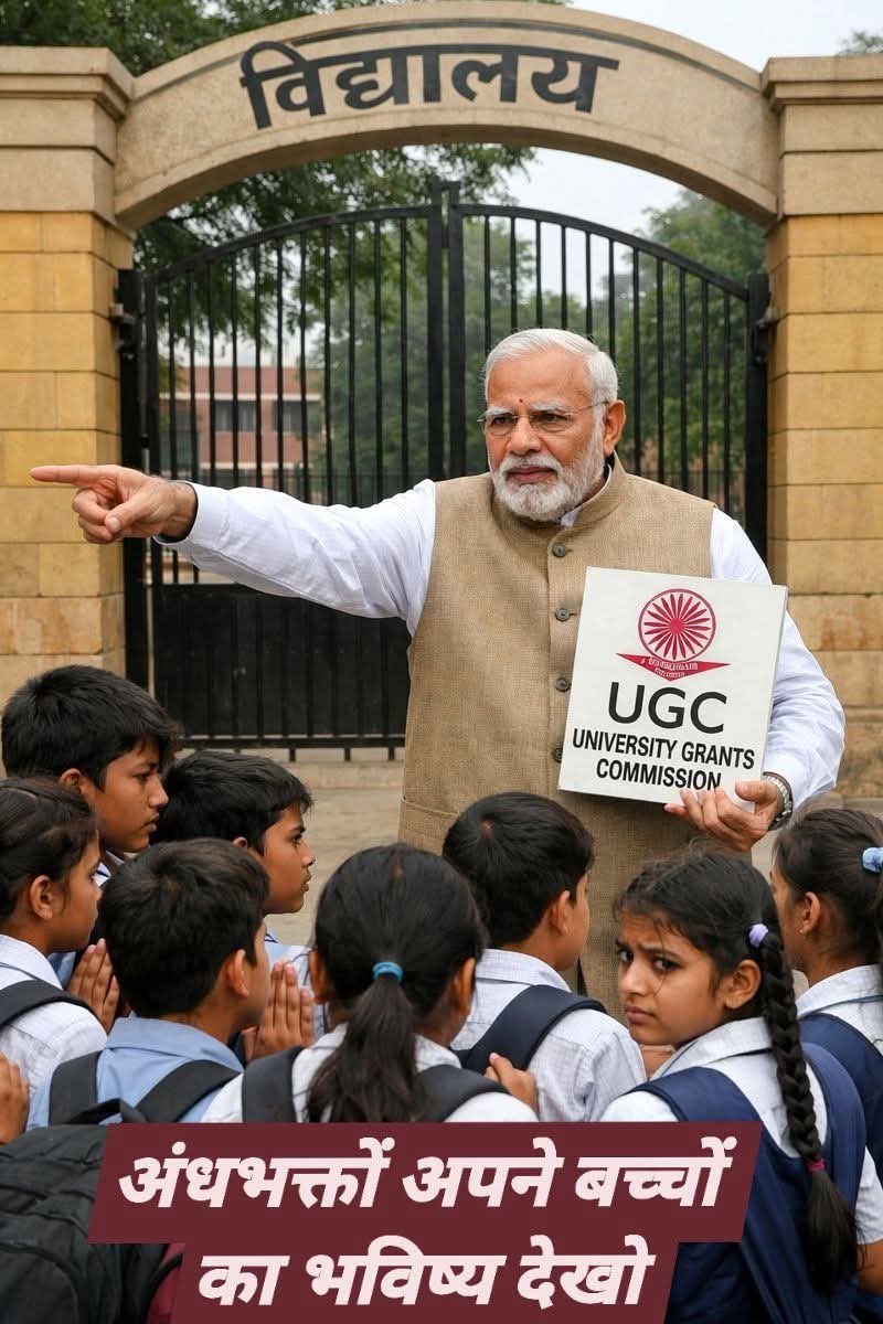 खुद को तो जल जाने दिया पर अपने बच्चों को आग में झोंका जाना स्वीकार नहीं।।
#ShameOnUGC #UGC_RollBack