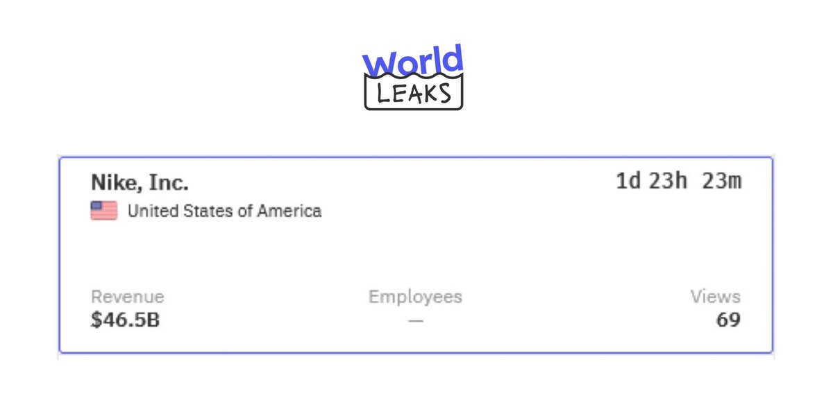 JustFreshKicks's tweet photo. BREAKING: WorldLeaks hacking group claims to have breached Nike.

Their countdown timer expires Saturday at 6pm 🤔 https://t.co/ZZ6eJItEd2