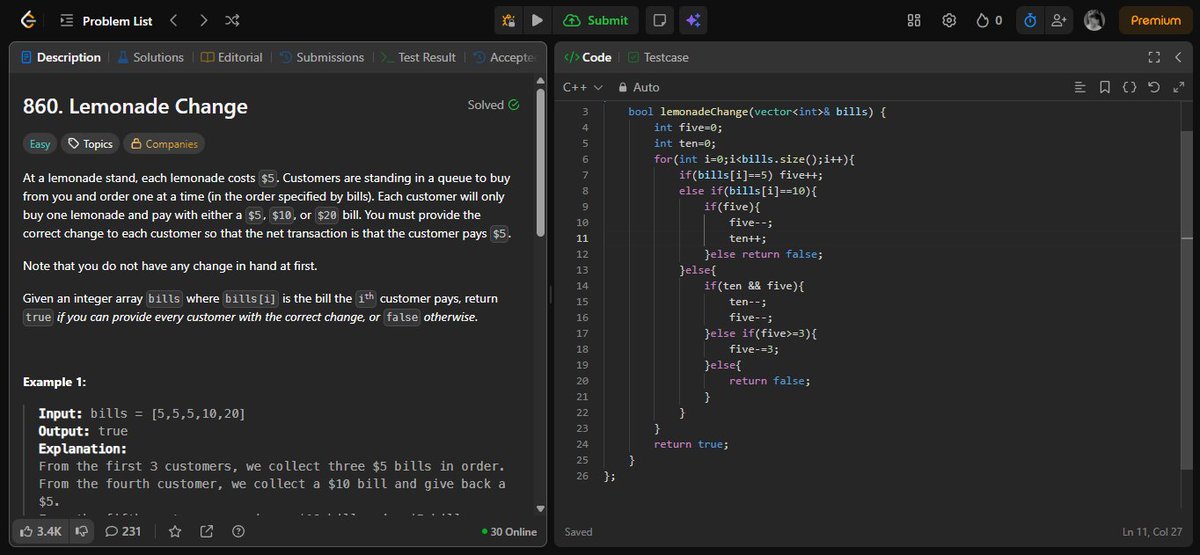 gauravnickk777's tweet photo. GM EVERYONE ☀️
DSA revision (easy) —
Lemonade Change
Minimum Coins Change
CP grind —
Lights Out
Word
Worked on CodeMeet and deployed it early to test things out
Added user registration feature in Kanzin
Japanese grammar revision for 1 hour 🇯🇵#GoodMorning #DSA #GreedyAlgorithms https://t.co/wnZklX5Qma