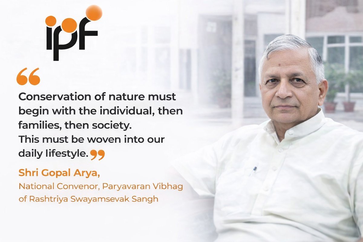 ipf_org_in's tweet photo. Shri Gopal Arya, National Convenor, Paryavaran Vibhag, RSS, addressed a round table discussion on “Humans and Environment”, organised by the India Policy Foundation. @rssgopalarya @Kuldeep_Ratnoo 

#Environment #SustainableLiving #NatureConservation  #GreenIndia  #IPF #RSS https://t.co/njWrad7jLx