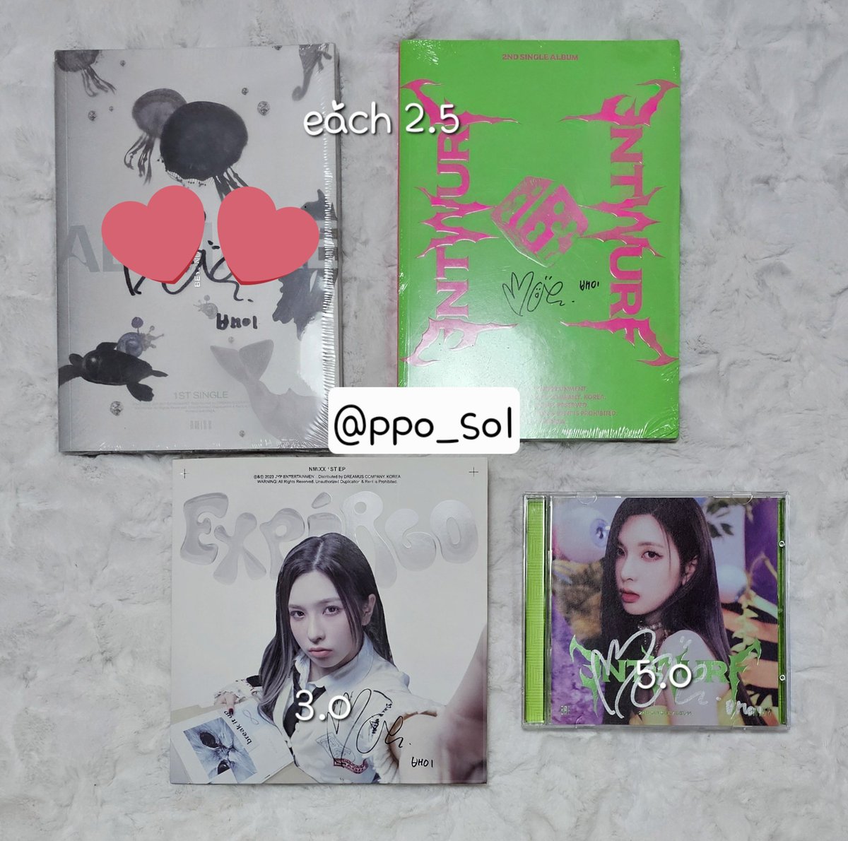 WTS 엔믹스 배이 싸인앨범 사인앨범 양도

AD MARE: ❌️
일괄시 배송비포함 9.5✅️

다른 게시글에서 굿즈 다량 판매중
✅️ English ✅️ Korean address

릴리해원설윤지우규진미공포포카럭드분철사웨멬스정규컴백콘서트팬미팅싸폴signWTB NMIXX BAE 굿즈친필다이스오오앨범Sell