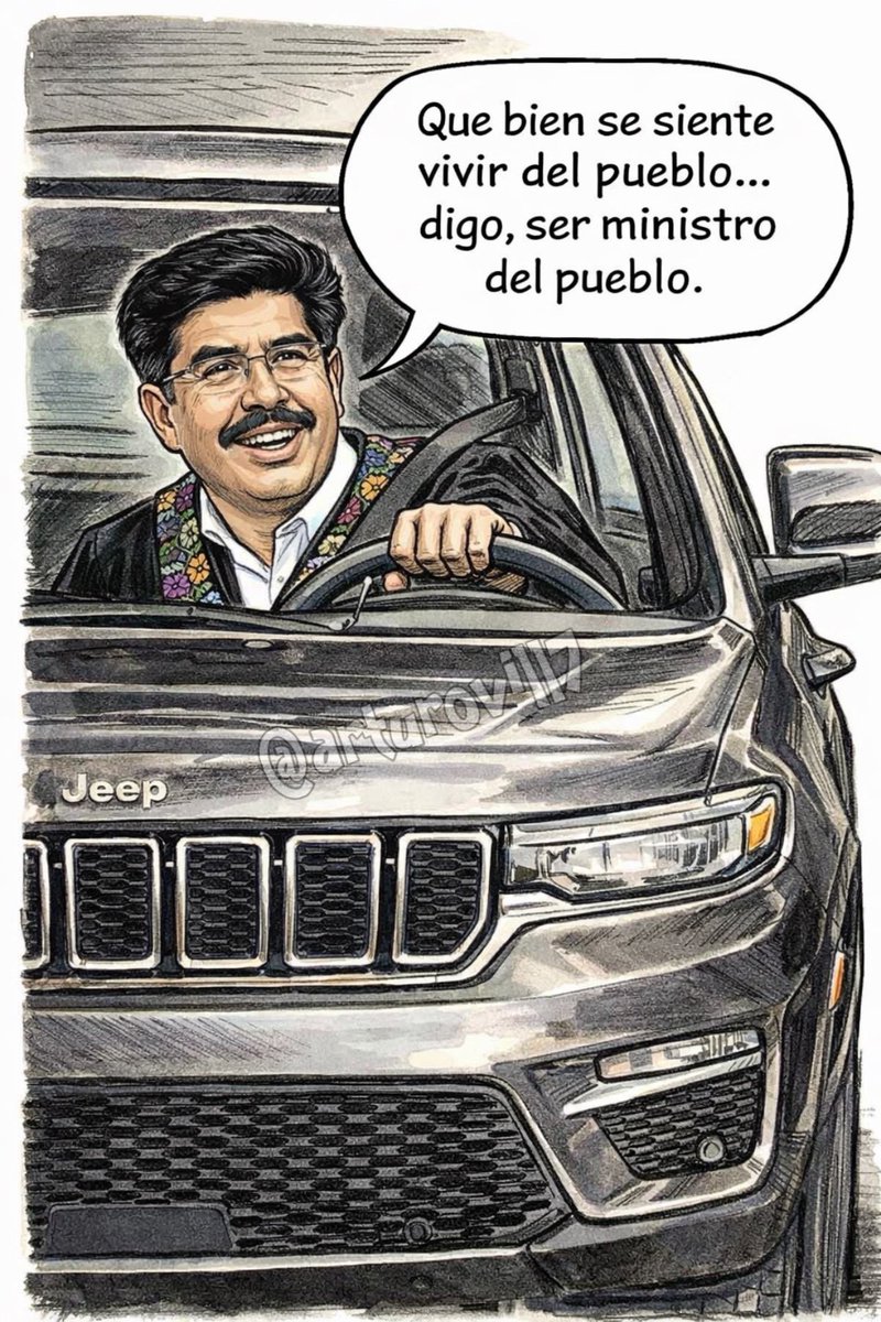 Así el Ministro Presidente Hugo Aguilar Ortiz con su nueva camioneta “machuchona”
