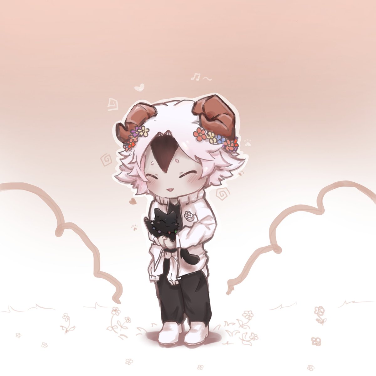 I hope you like it I tried my best and I want to give you my support some cute art :D!
<a href="/SoyS3BASTIA/">SoyS3BASTIAN</a>

~ The flowers and the warm atmosphere...🧡