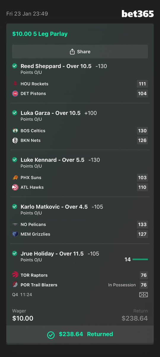 1Monatomic's tweet image. 💥 MULTIPLE CASH NIGHT… AGAIN 😤

☢️ #Propfellas VIP went CRAZY 

+3547 Live SGP ✅
+2286 Points Mega 📣
+597 Sabonis STACK live 🥞

⚡️ $65 bonus bets + $10 ➡️ $762 🤑

🔗 All my slips posted in our Discord — don’t miss this weekend: whop.com/propfellas/pro…

@Jimmy_the_Gent6…